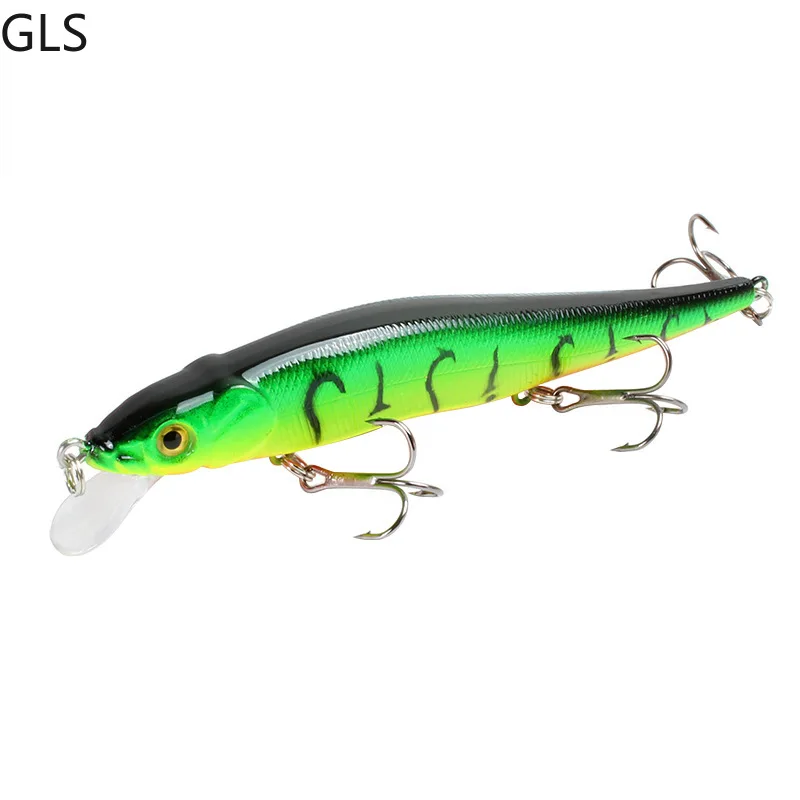 

Floating Artificial Hard Bait Bass wobbler Minnow Fishing Lure 11.5cm 14g Lures Crankbait Pike Treble Hooks tackle