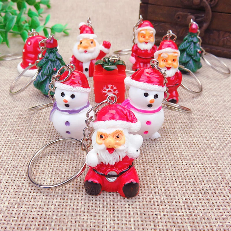 Merry Christmas Decoration Santa Claus Elk Snowman Keychain New Year 2021 Children Gift | Дом и сад