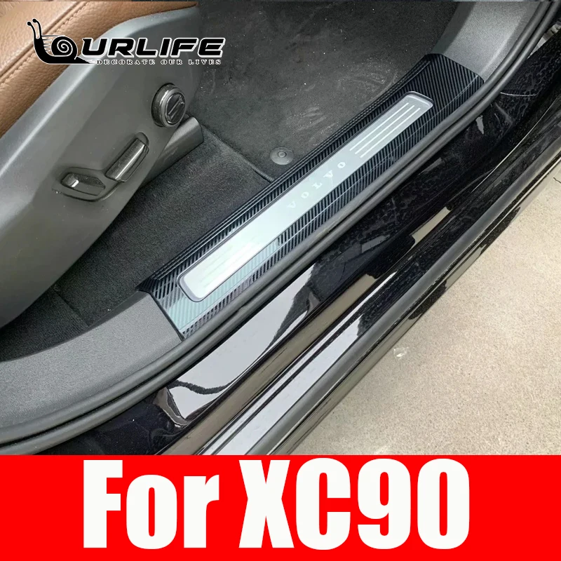 

304 Stainless Steel Door Sill Scuff Plate Guard Sills Protector Trim For Volvo XC90 20162017 2018 2019 2020 Accessories
