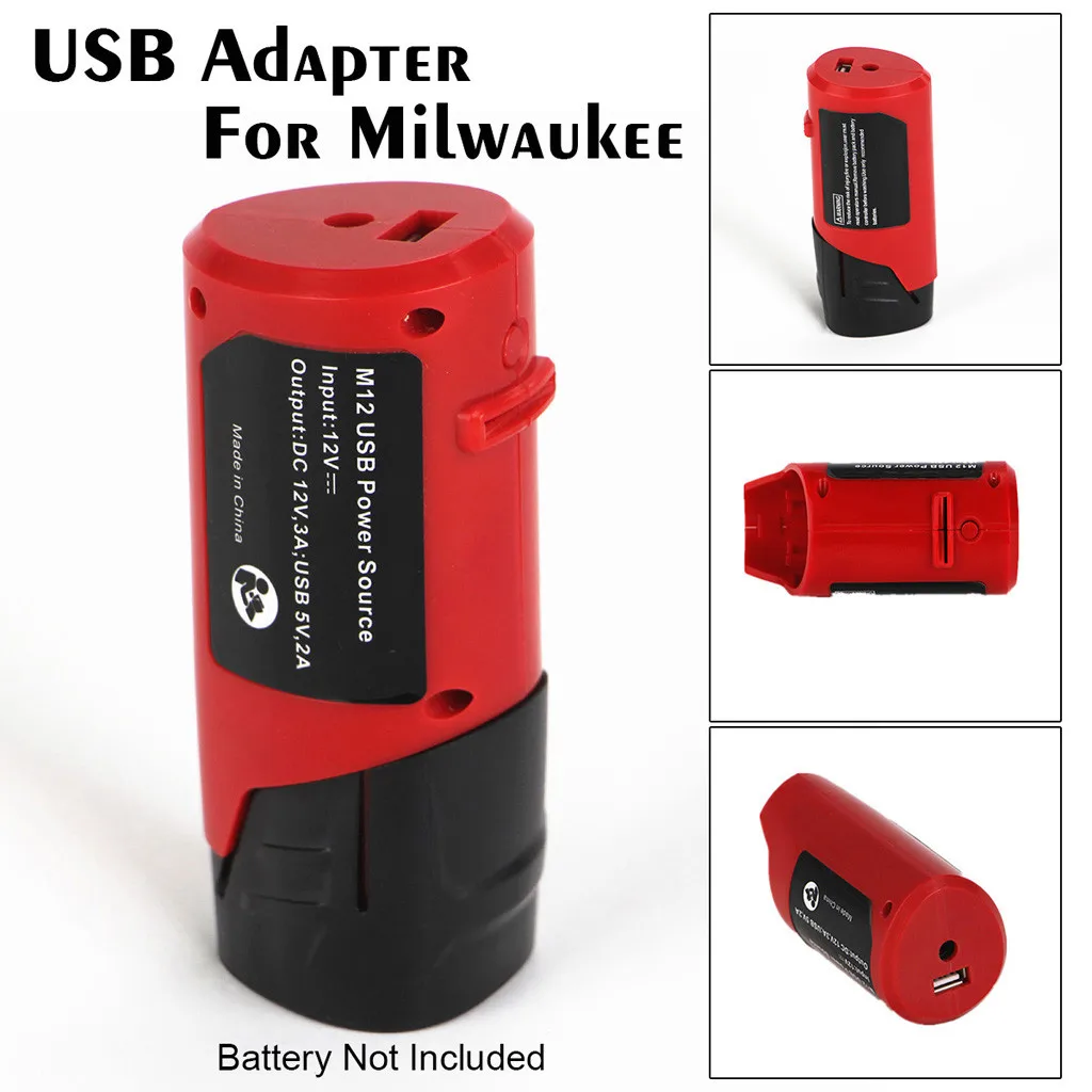 

USB Adapter For 49-24-2310 48-59-1201 M12 Battery USB Charger Adapter Power Source dropshipping USB Charger Adapter #LR2