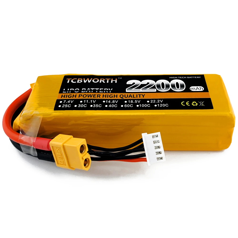 RC LiPo батарея 4S 14 8 V 2200mAh 35C Burst Rate 70C для дрона квадрокоптера вертолета автомобиля