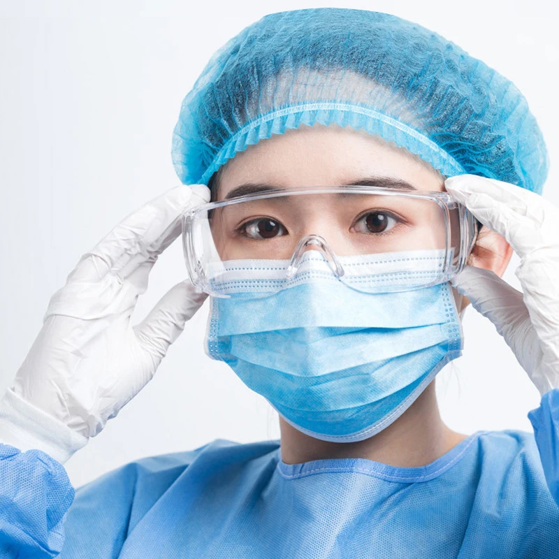 

Hot Clear Transparent Safety Goggles Eyes Shield Protective Glasses Anti Infection Splash X66