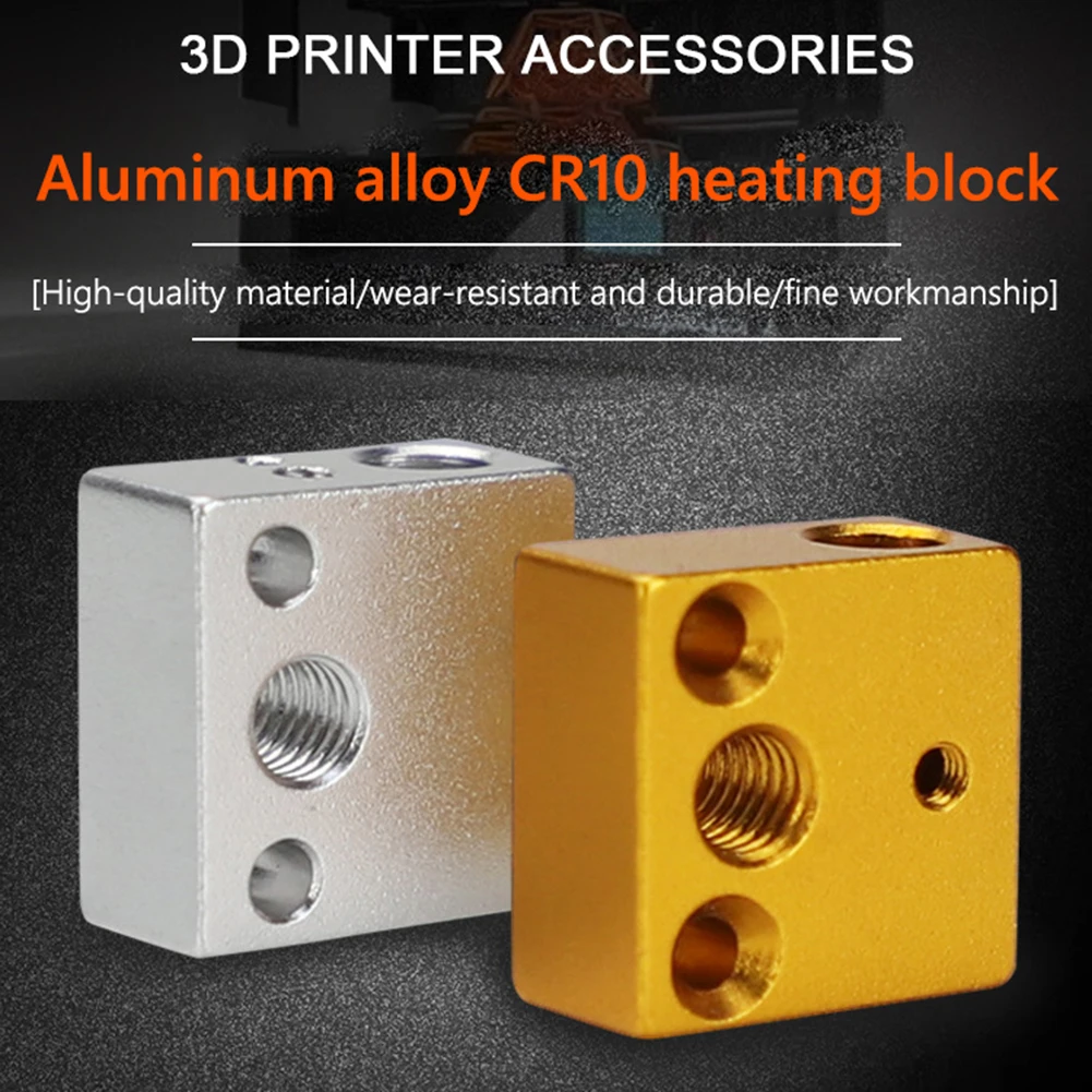 

6 шт., детали для 3D-принтера, алюминиевый латунный нагревательный блок CR10 для Makerbot MK7 MK8, экструдер Creality Ender 3