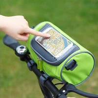 large bicycle bags handlebar front tube waterproof bike phone bag touch screen pack for student women girl accessories cycling