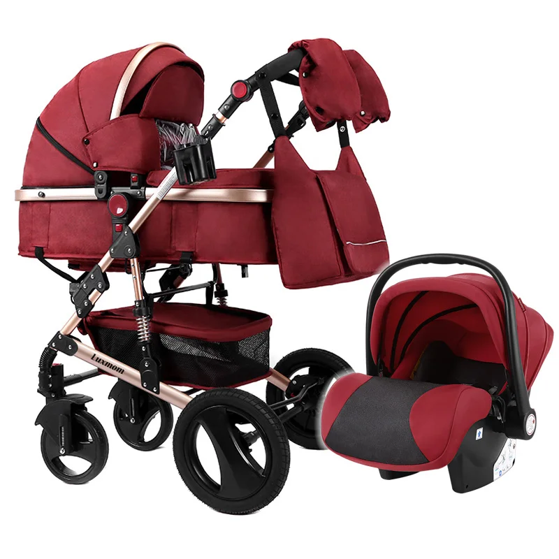 LUXMOM 3 в 1 детская коляска с детским автокреслом Максимальная вместимость 30 кг