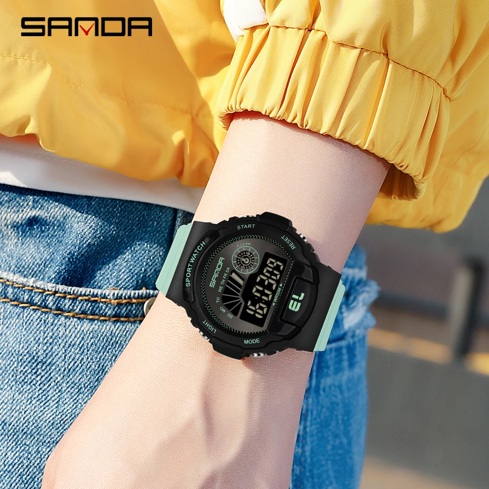 Часы SANDA женские наручные многофункциональные модные спортивные