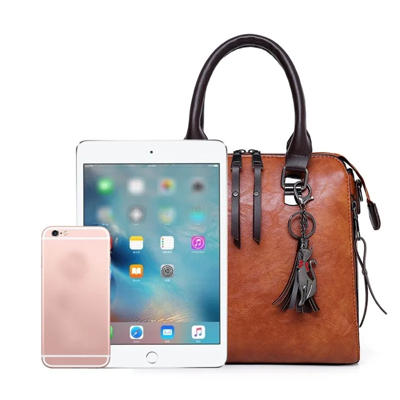 

Women Vintage Set Tote Handbag +Shoulder Bag +Messenger blosa +Day Clutch Four Pieces Tote Bag Crossbody Bag