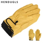 Кожаные рабочие перчатки HENDUGLS, мужские, мягкие, из овечьей кожи, толстые, удобные, промышленные, защитные перчатки, 5 шт. в комплекте, 527MY