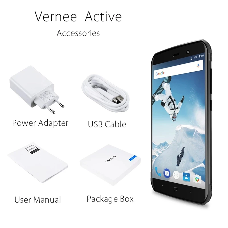 Смартфон Vernee Active V1 защищенный IP68 NFC экран 5 дюйма 4 Гб ОЗУ 64 ПЗУ Восьмиядерный