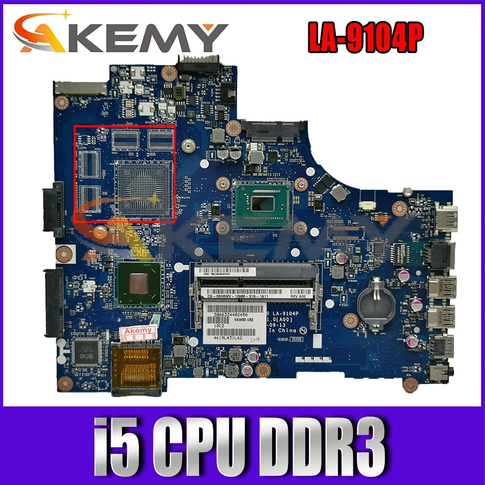 

CN-0760R1 CN-05YGGX для Dell Inspiron 15R 2521 3521 5521 Материнская плата ноутбука LA-9101P LA-9104P с i5 Процессор DDR3 100% полностью протестирована