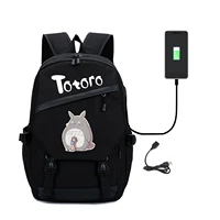 2020 totoro comic periphery both shoulders package usb student a bag leisure time travel backpack canvas fashion bag for male