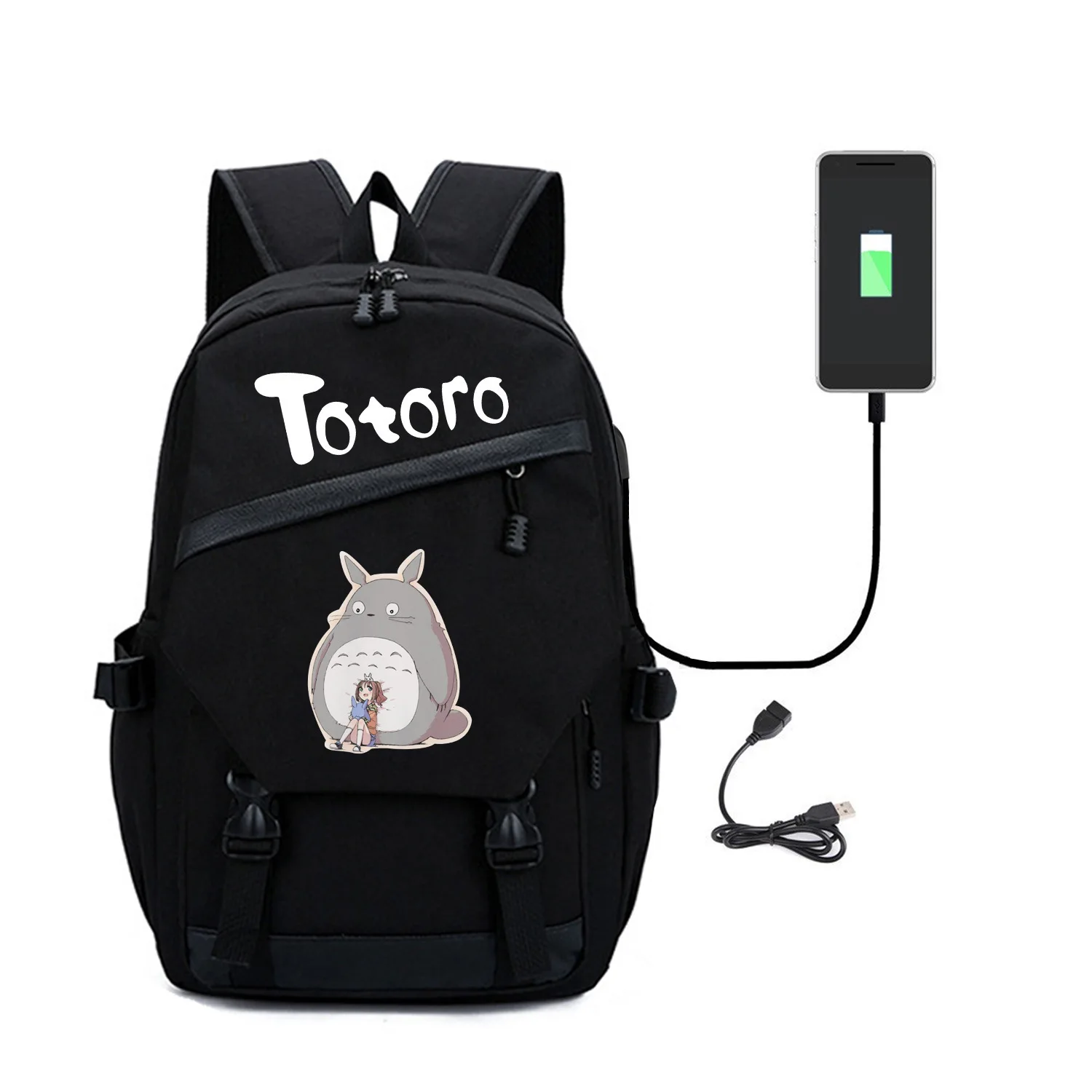 2020 Totoro комикс наружная сумка на оба плеча Usb Студенческая для отдыха время
