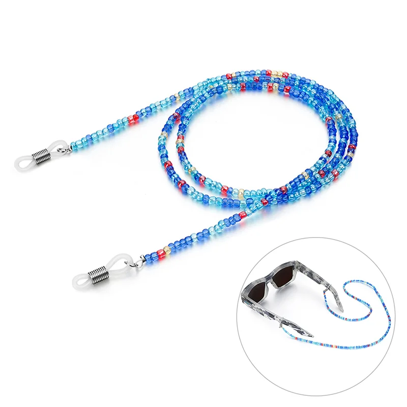 

1pcs Fashion Colored Bead Glasses Chain Mask Sunglass Lanyard Holder Ear Hanging Rope Acrylic Beaded Glasses Chain