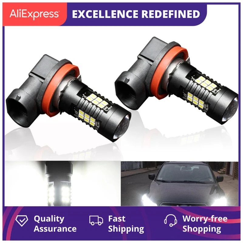 

Противотуманные фары для авто, светодиодные лампы 3030SMD H8, H11, HB4, 9006, HB3, 9005, автомобильные фары для тумана 2 шт. на 1200 лм, белый цвет 6000 К, светодио...
