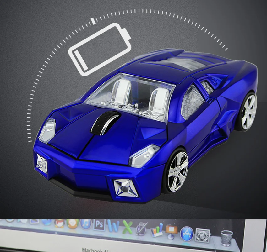 

Wireless Computer Mouse Sport Car Design USB Optical Gaming Mice 3D Ergonomic PC Gamer Mause with LED Light For Laptop Boys Gift