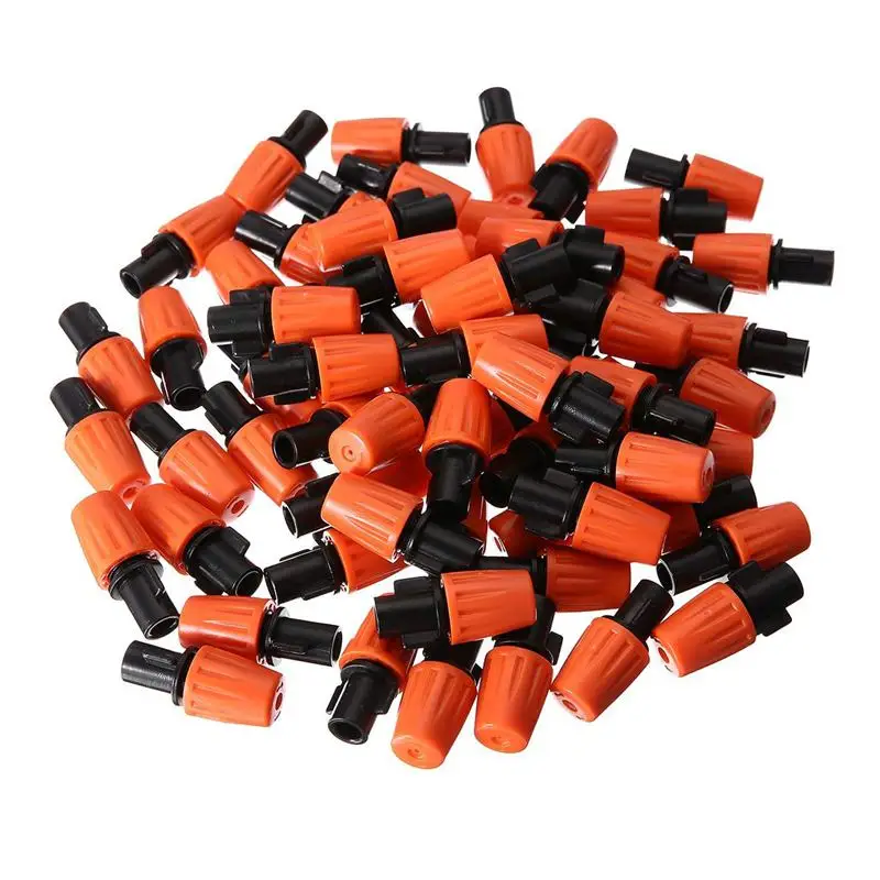 50pcs Adjustable Garden Irrigation System Watering Sprayer Misting Nozzles Sprinkler Heads with Barbed Tee Connectors | Дом и сад