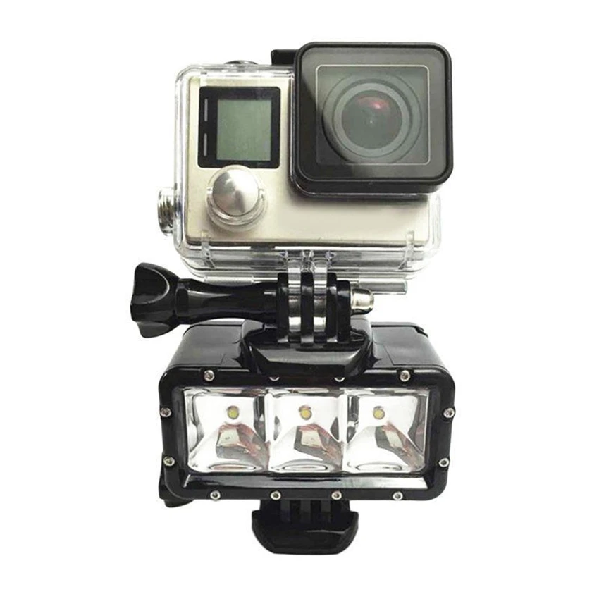 

Underwater Waterproof Diving Spot Light LED Mount For GoPro Hero 5 4 3+ 3 SJ4000 Three Lighting Modes High / Low Light And SOS