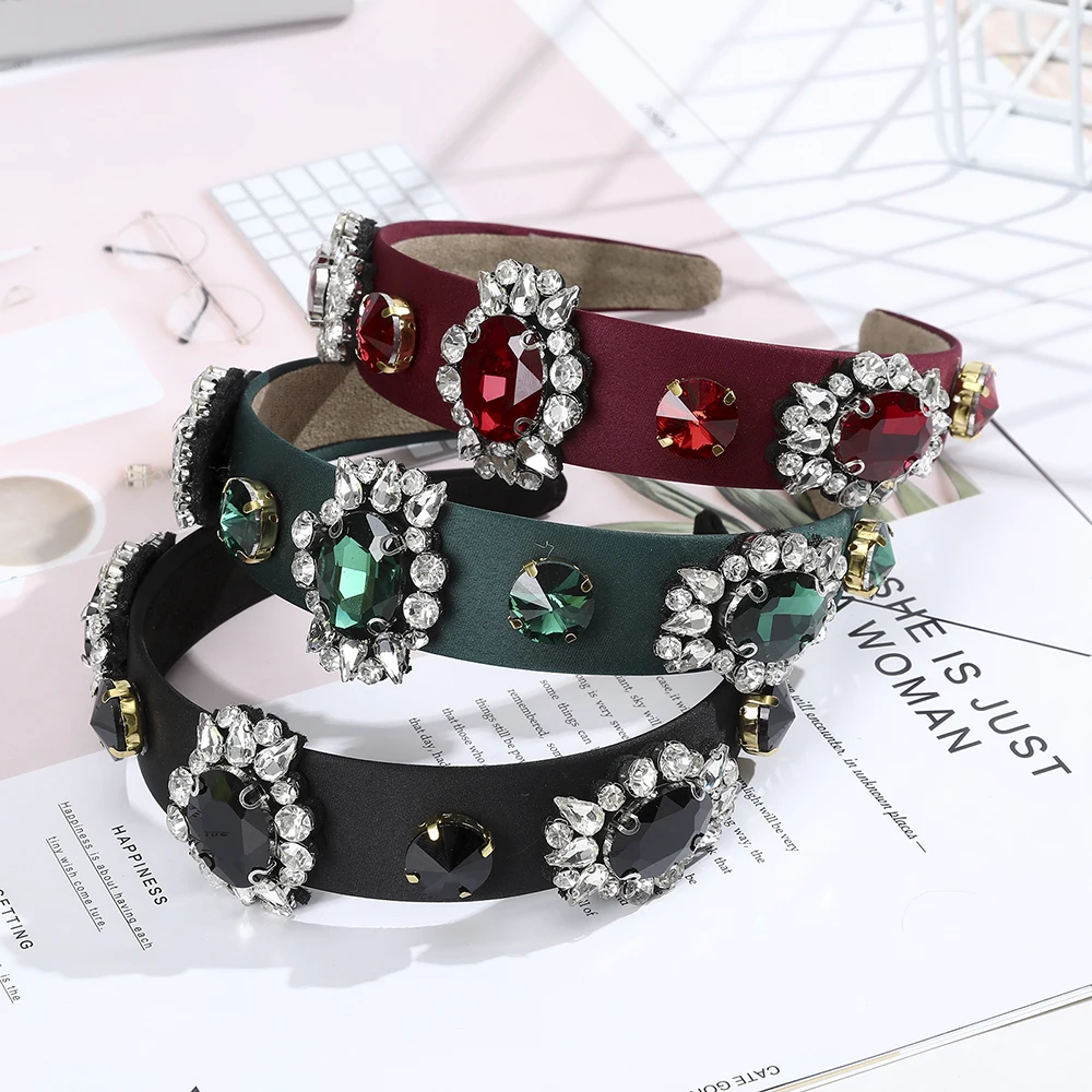 Jewelry Baroque Luxury Pearl Crown Tiara Hairband Rhinestone Band Diadem Women Headbands Bridal Hair Accessories Girl Party Gift |