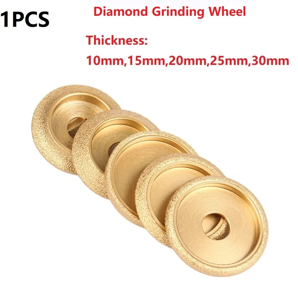 

75mm Dry Vacuum Brazed Diamond Grinding Wheel Demi-Bullnose Edge Profile Polishing Grinding Disc 10/15/20/25/30mm