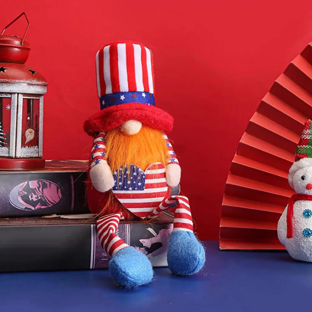 Патриотические плюшевые гномы кукла без лица игрушка фигурка украшение