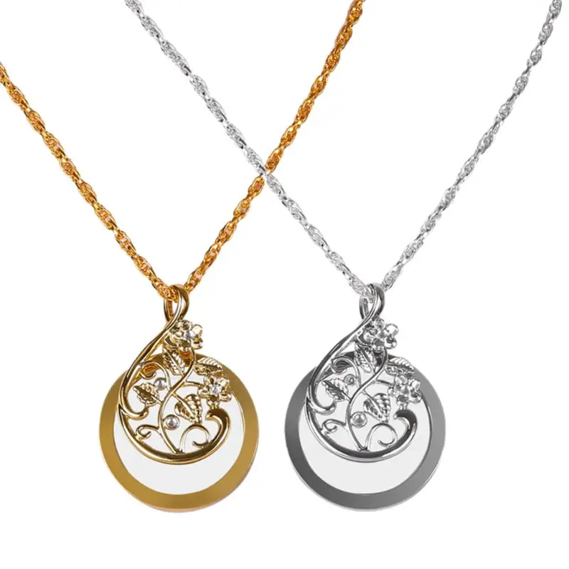 

Fashion Women Hollow Magnify Glass Vine Rhinestone Pendant Necklace Jewelry M7DA