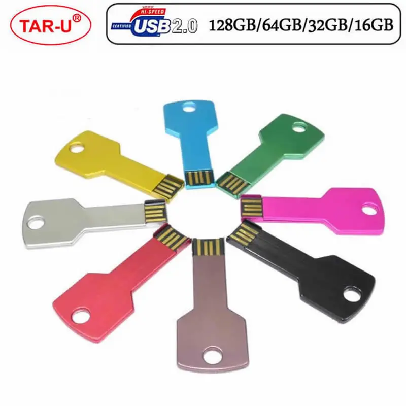 Супер популярный металлический usb флеш-накопитель в форме ключа 128 ГБ