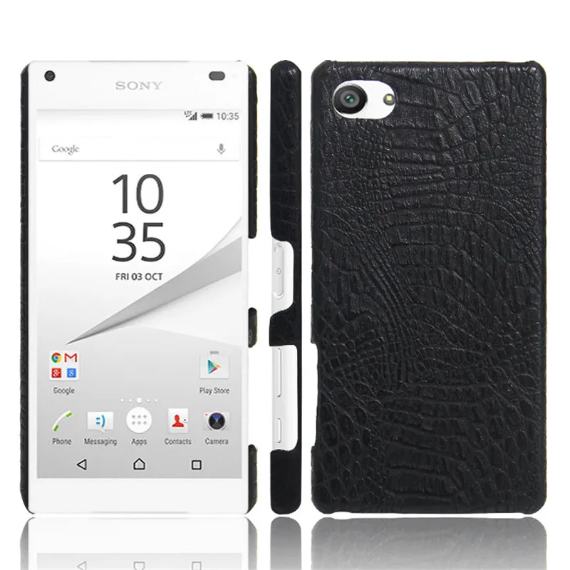 Чехол для Sony Xperia Z5 компактный чехол жесткий крокодил телефона из искусственной