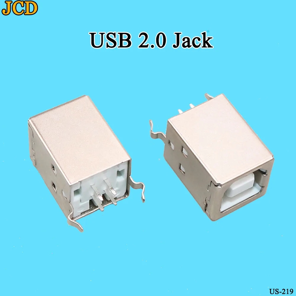 Разъем JCD USB 2 0 гнездовой разъем типа B 90 градусов для пайки коннектор печатной