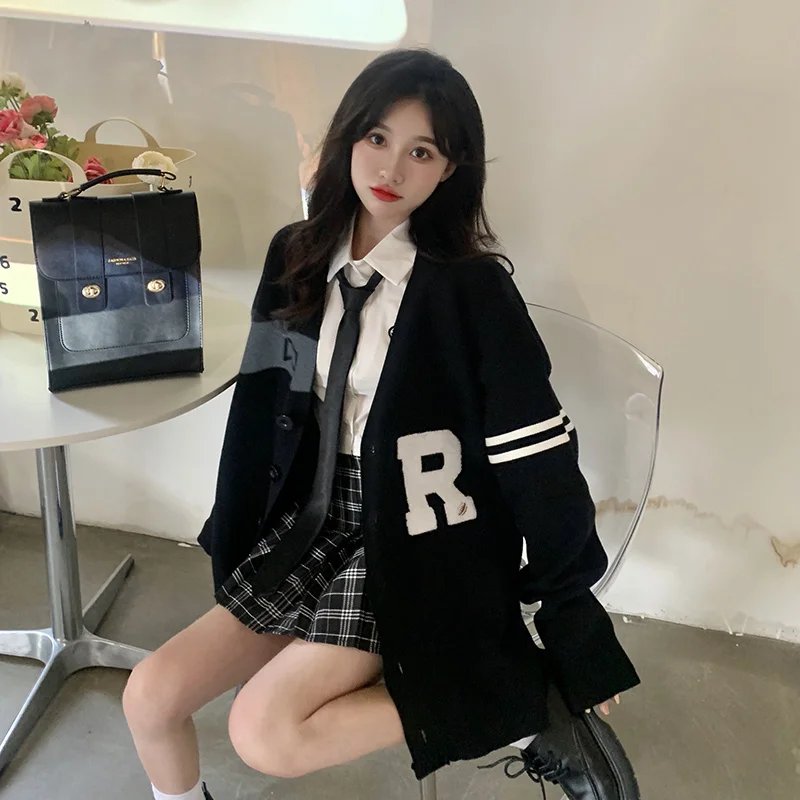 Женское осенне-зимнее пальто с вышивкой простой и Универсальный Бейсбол |