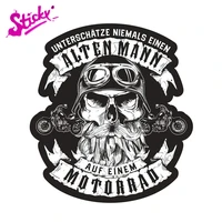 sticky never underestimate an old man on a motorcycle car sticker decal for rv auto motocross racing laptop helmet trunk wall