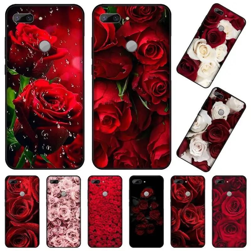 Цветы розы чехол накладка с цветочным рисунком корпус для телефона Huawei Honor 7C 7A 8X 8A