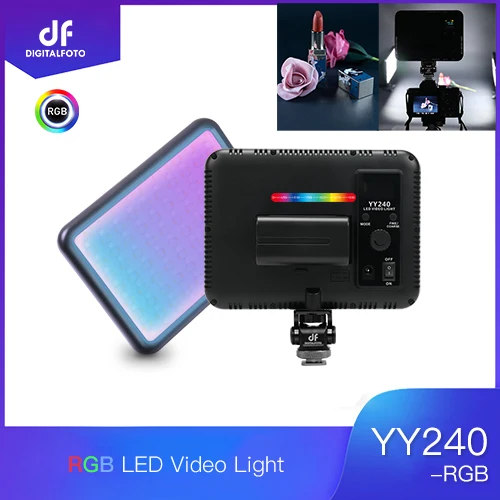 

Видео YY240 2500-8500K затемнение RGB светодиодсветодиодный непрерысветильник свет фосветильник камеры видеокамеры полноцветный с светильник кой
