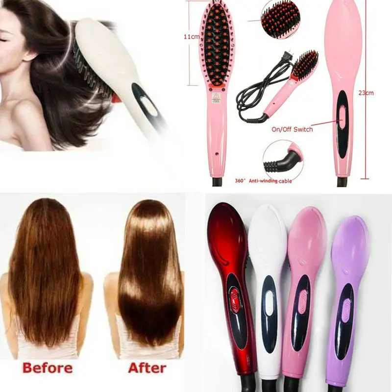 Нагревательные Утюги массажер Pro электрическая расческа для выпрямления волос