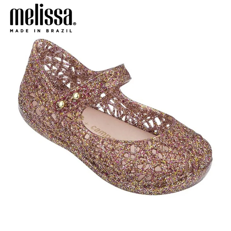 

Mini Melissa Campana Zig Zag Girl Jelly Shoes Beach Sandals 2020 Baby Shoes Soft Melissa Sandals Kids Non-slip Princess Shoes