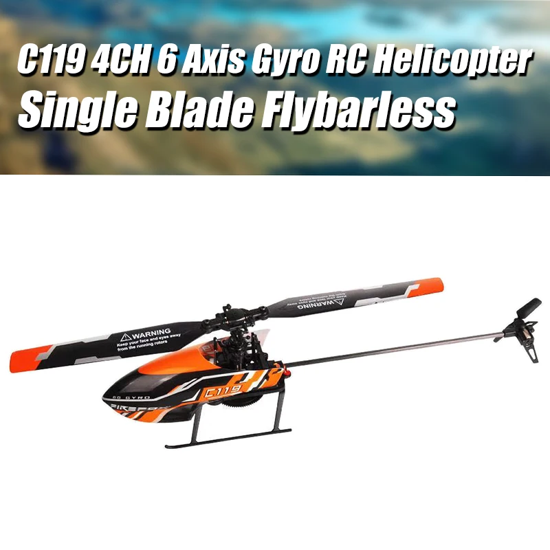 2020 Новый вертолет C119 4CH 6 axis Gyro Flybarless RC с жидкокристаллическим пультом