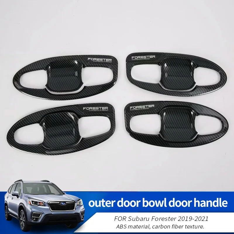 

Наружная крышка дверной ручки для Subaru Forester 2019-2021 Наклейка ABS отделка автостайлинг внешние устойчивые к царапинам аксессуары 1 шт.