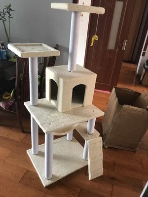 Кошачья полка для скалолазания кошачье гнездо когтеточка Кошка дерево кошачий домик кошка прыгающая платформа кошачья игрушка кошка скалолазание дерево - Цвет: Золотой