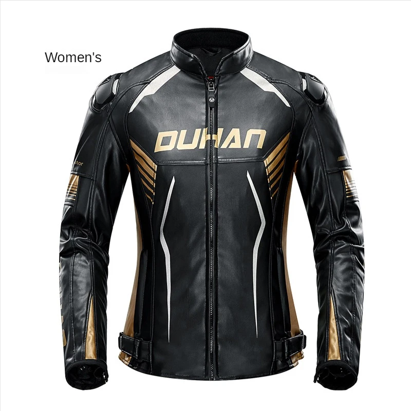 Новая одежда для езды на мотоцикле Мужская и женская пара кожаных пальто
