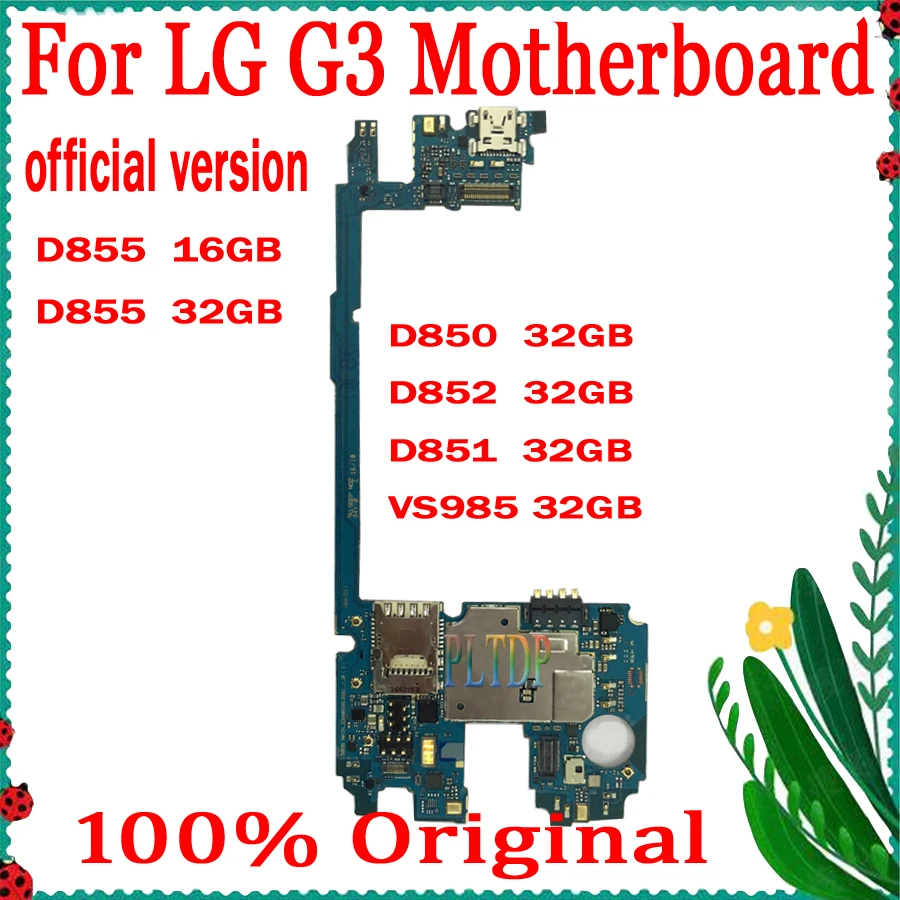 Материнская плата для LG G3 D855 D850 D851 D852 VS985 16 Гб/32 ГБ Заводская разблокированная