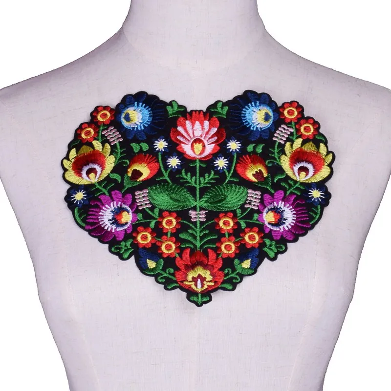 Одежда для девочек детский значок Вышивка Байкер Патч Сердце цветок дело с ним