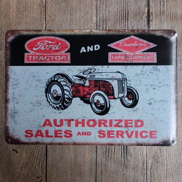 

Металлический оловянный знак трактор продажи и обслуживание Бар Паб домашний винтажный Ретро плакат металлический плакат