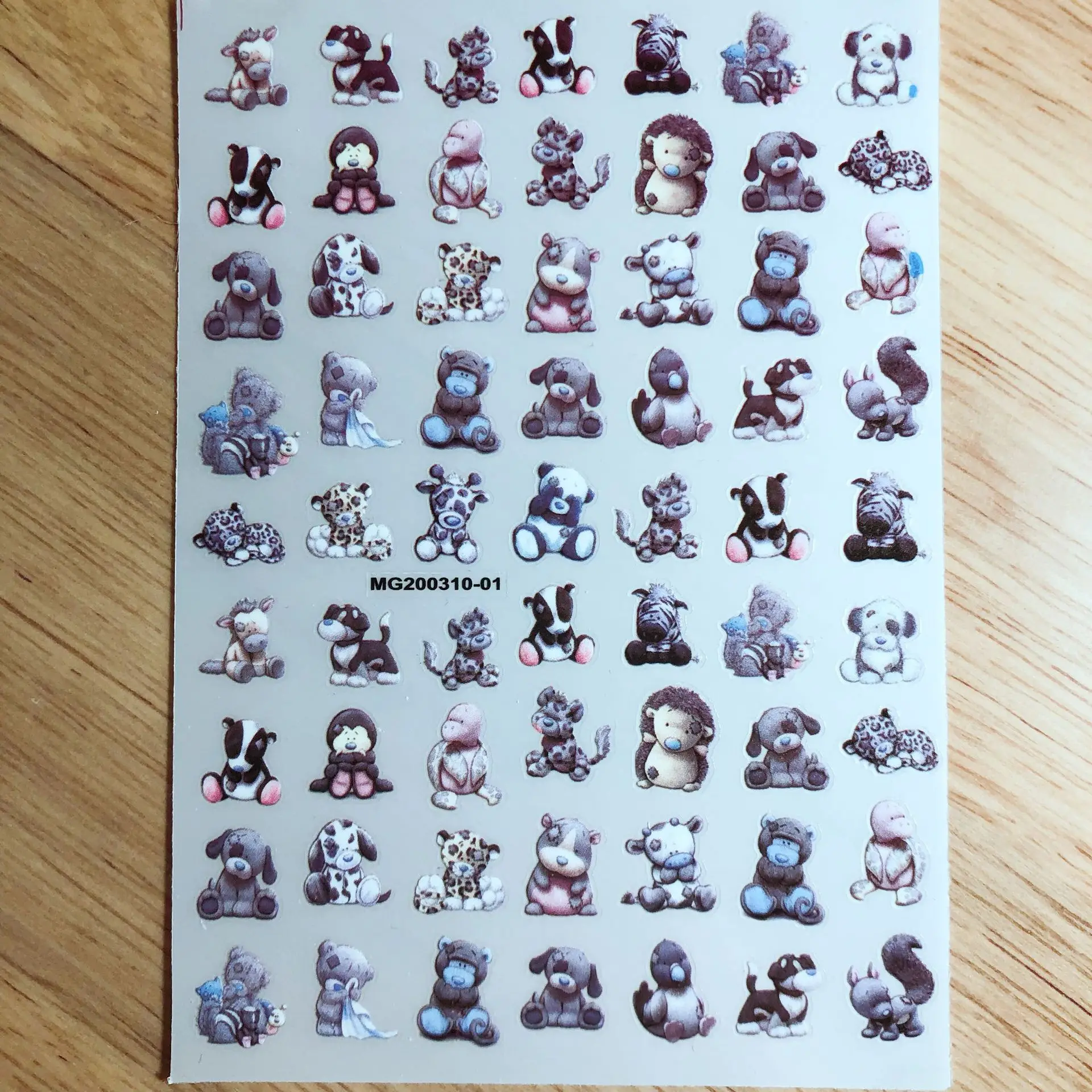 

3D Nail Stickers Anime Cartoon Cat Design DIY Tips Nail Art Decoration Packaging Self-transfer Decal Slider