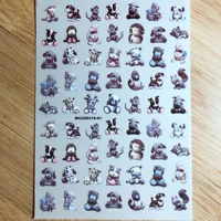 3d nail stickers anime cartoon cat design diy tips nail art decoration packaging self transfer decal slider