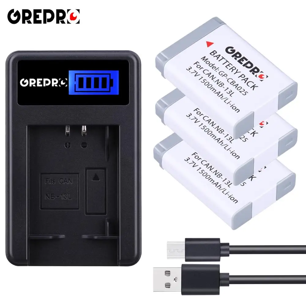 3 шт. NB-13L NB13L аккумулятор + NB 13L зарядное устройство для Canon PowerShot G5X G7X G9X G7 X Mark II G9 X SX620 SX720 SX730 HS