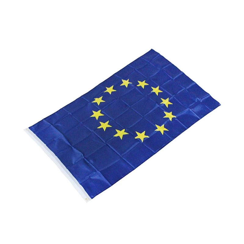 

90*150cm European Union Flag 3*5ft Polyester EU Hanging Flying Banner Home Decor