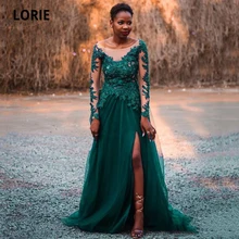 LORIE – robe de soirée en dentelle, élégante tenue de soirée de standing, en Tulle doux, manches longues, avec des Appliques, 2020  (3)