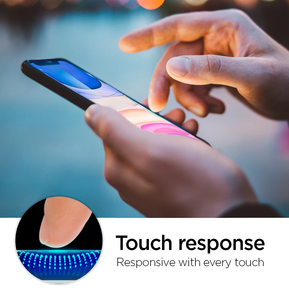 Защитная пленка Spigen для iPhone 11 (6 1 дюйма)/iPhone XR закаленное стекло полное покрытие -