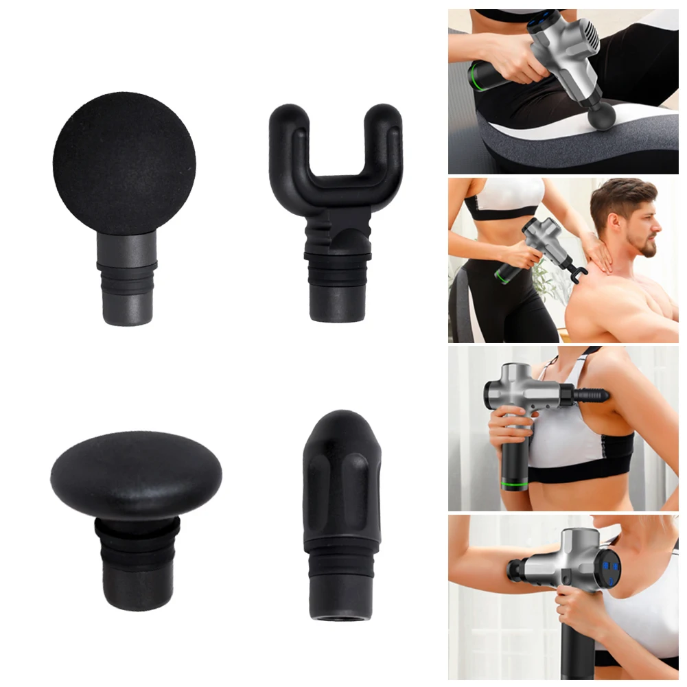 

4pcs/set Massager Replace Head Fascia Relaxation Muscle Fitness Weight Loss Replacement Adapter Mini Tip Easy Install Extended