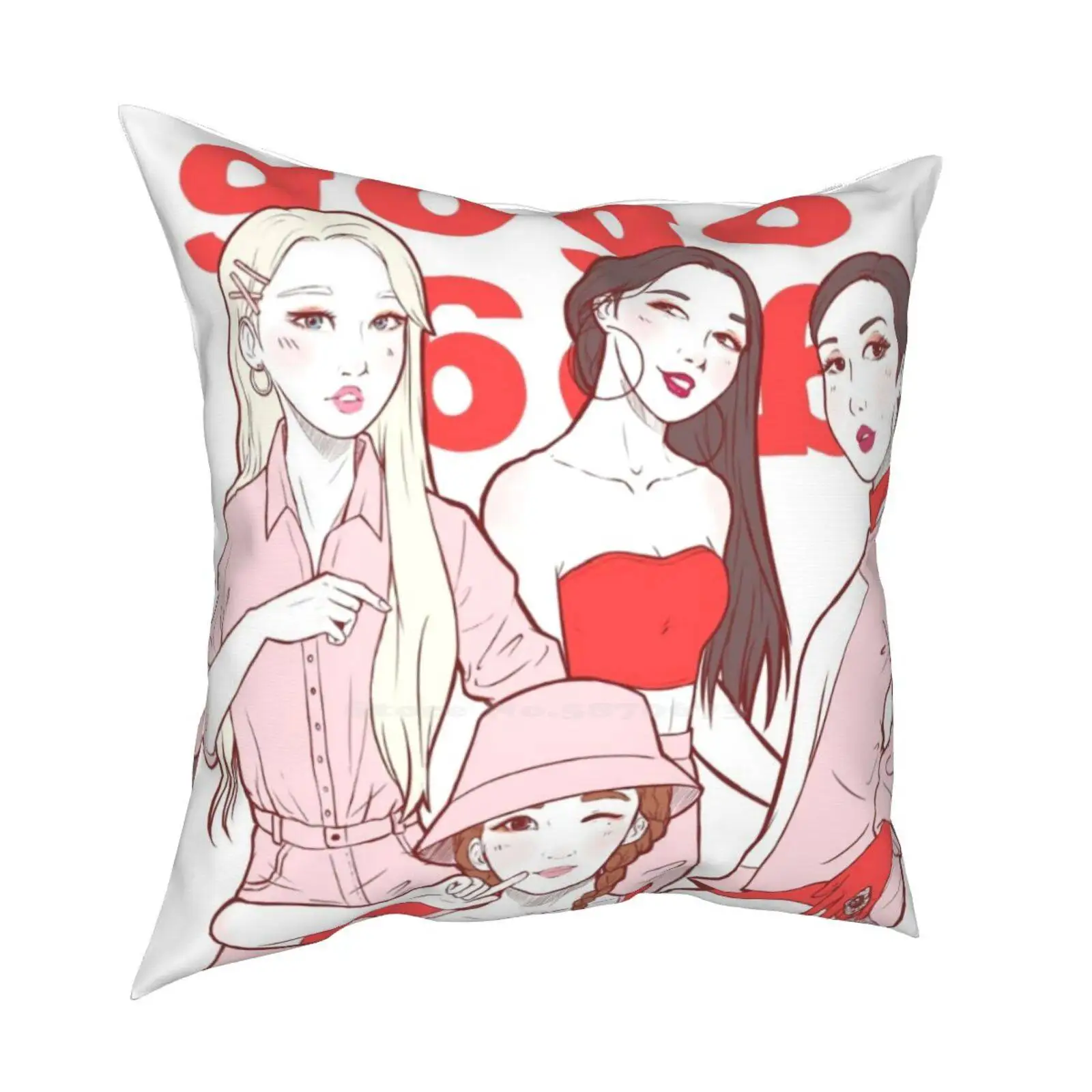 Забавная Милая декоративная квадратная наволочка Go Bebe Mamamoo Solar Hwasa Wheein Moonbyul Moomoo Gogo