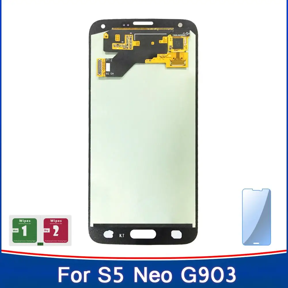 Новый ЖК дисплей для Super Amoled Samsung Galaxy S5 Neo G903 G903F сенсорный экран Сенсорная панель